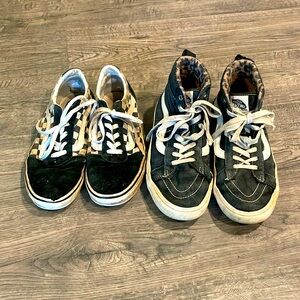 Two pairs of Size 8 Vans